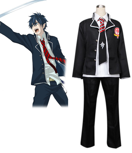 Blue Exorcist Okumura Rin True Cross Academy Boys' Chool Uniform Cosplay Costume